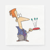 ボールをこうもりに当てる人 スタンダードランチョンナプキン (正面)