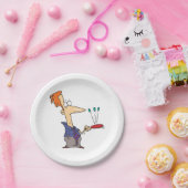 ボールをこうもりに当てる人 ペーパープレート (パーティー)