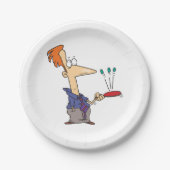 ボールをこうもりに当てる人 ペーパープレート (正面)