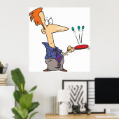 ボールをこうもりに当てる人 ポスター (ホームオフィス)