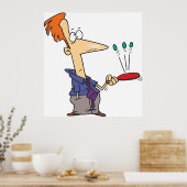 ボールをこうもりに当てる人 ポスター (キッチン)