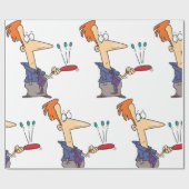 ボールをこうもりに当てる人 ラッピングペーパー (フラット)