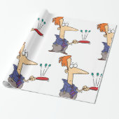 ボールをこうもりに当てる人 ラッピングペーパー (アンロールド)
