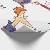 ボールをこうもりに当てる人 ラッピングペーパー