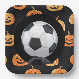 ボールをテーマにしたサッカーハロウィン ペーパープレート