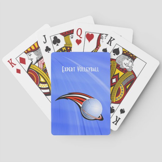 ボールをパーソナライズするバレーボール トランプ (裏面)