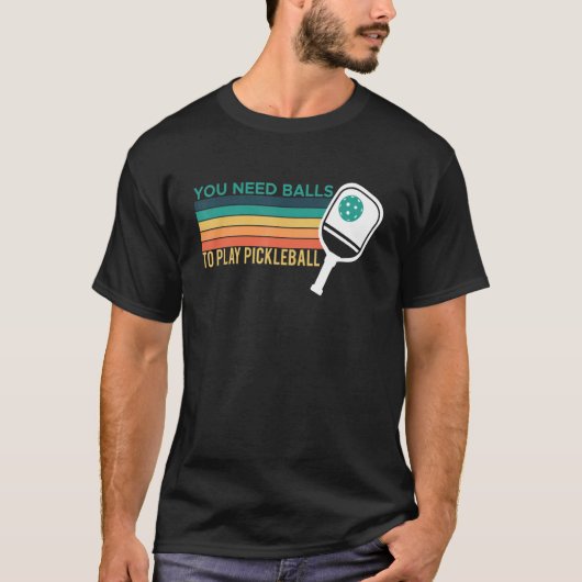 ボールをピックル遊ボールプレーヤーに追加_1 Tシャツ (正面)