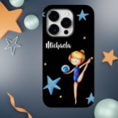 ボールを使ったリズミカルな体操の女子タイポグラフィー iPhoneケース