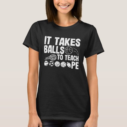 ボールを使って教え先生カオス座標を調整する Tシャツ (正面)