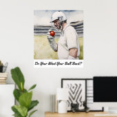 ボールを取り戻したい – Archival Cricketプリント ポスター (ホームオフィス)