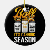 ボールを取る缶詰シーズンガーデニング庭師 セラミックオーナメント (裏面)