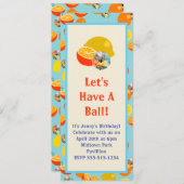 ボールを取ろう!ディスコパーティの招待状 招待状 (正面/裏面)