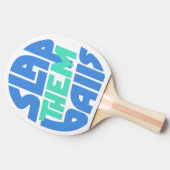 「ボールを叩く」卓球ラケット 卓球ラケット (横)