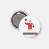 ボールを手にして動作するサッカー選手 マグネット (正面/裏面)