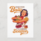 ボールを手に入れ、缶詰の季節に、瓶を手に入れる ポストカード (正面)