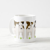 ボールを投げる時間Parson Jack Russell dogmom コーヒーマグカップ (正面左)