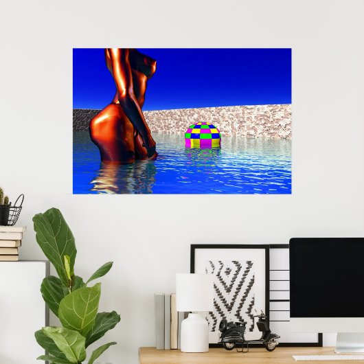 ボールを持った人 ポスター (ホームオフィス)