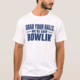 ボールを持って Bowling デザイン Tシャツ