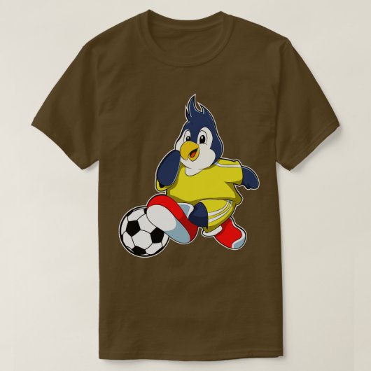 ボールを持つプレーヤーとしてのペンギン1 Tシャツ (デザイン正面)