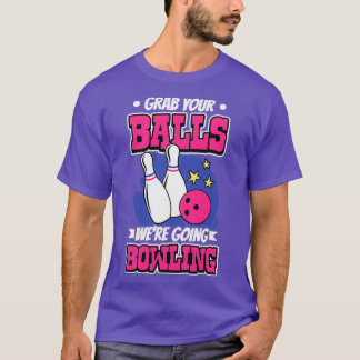 ボールを掴むボーリング Tシャツ