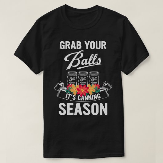 ボールを缶詰シーズンに持ち込む Tシャツ (デザイン正面)