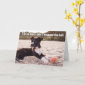 ボールを落とし、ベルト付き誕生日 – カード (黄色い花)