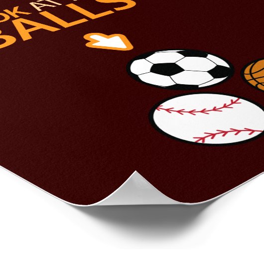 ボールを見る ポスター (角)