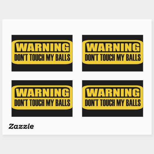 ボールをtouchしない 長方形シール (シート)