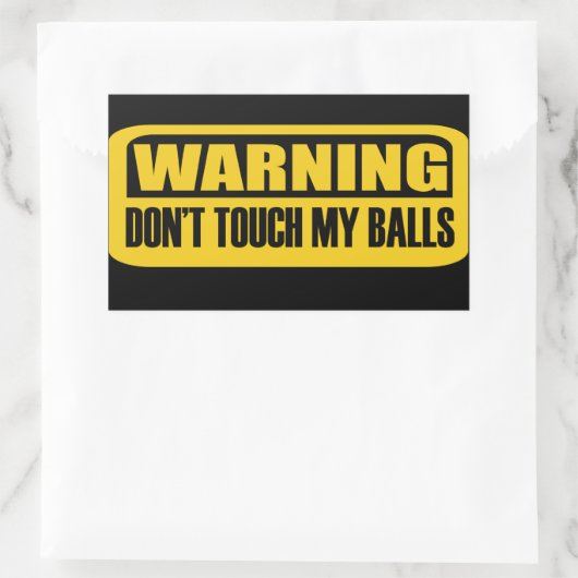 ボールをtouchしない 長方形シール (バッグ)