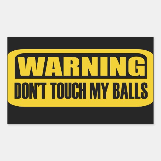 ボールをtouchしない 長方形シール (正面)