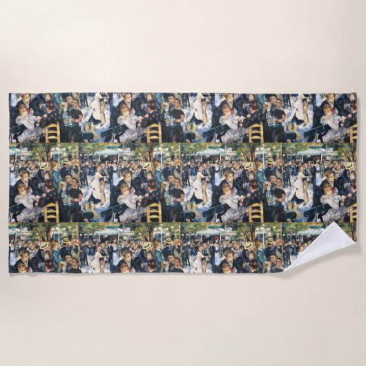 ボールアットザムーランデラガレットパーティールノアール ビーチタオル (正面)