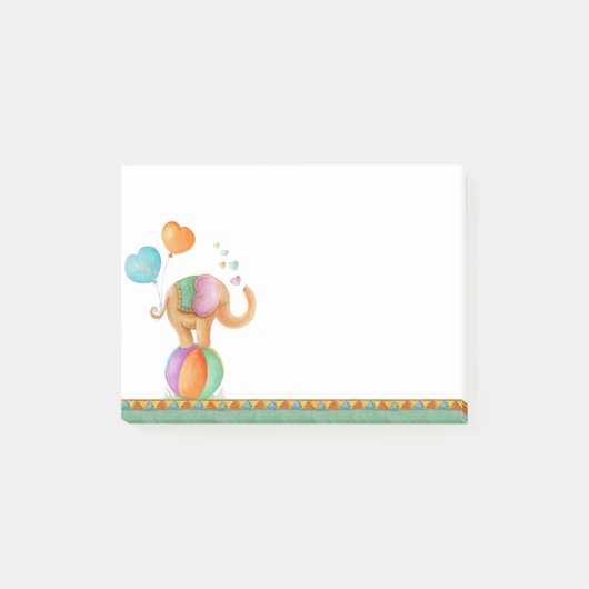 ボールアートの上のウィムジー象は、それをノートに投稿 ポストイット (正面)