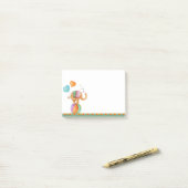 ボールアートの上のウィムジー象は、それをノートに投稿 ポストイット (デスク上)