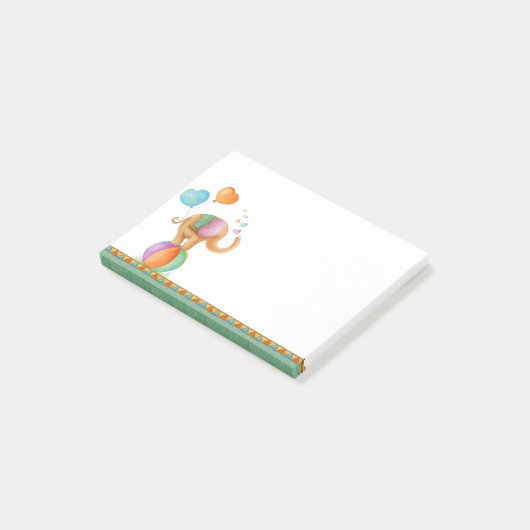 ボールアートの上のウィムジー象は、それをノートに投稿 ポストイット (アングル)