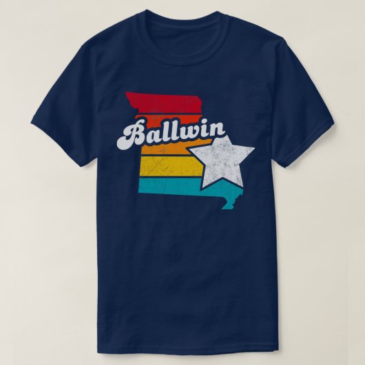 ボールウィンミズーリヴィンテージ動揺して土産 Tシャツ (デザイン正面)