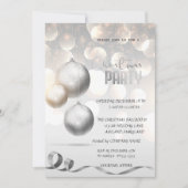 ボールエレガント《写真》ぼけ味会社クリスマスパーティー 招待状 (正面)