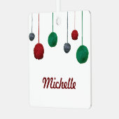 ボールオブヤーン/ネームクレフティホリデイ メタルオーナメント (正面左)