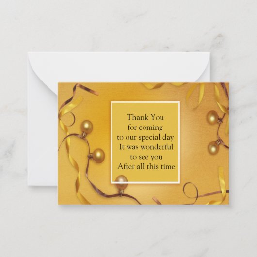 ボールオーナメントサンキューカード ノートカード (正面)