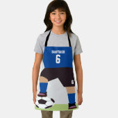 ボールカスタムカラーかわいいサッカーサッカー選手 エプロン (インサイチュ)