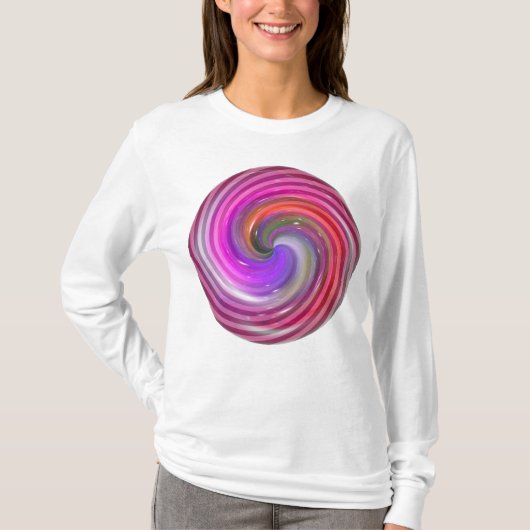 ボールカラフルスワール Tシャツ (正面)