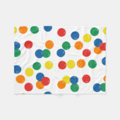 ボールカラフルパターン フリースブランケット (正面(横))