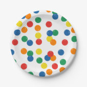 ボールカラフルパターン ペーパープレート (正面)