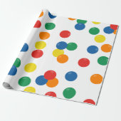 ボールカラフルパターン ラッピングペーパー (アンロールド)