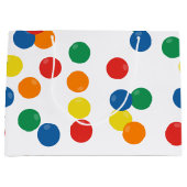 ボールカラフルパターン ラージペーパーバッグ (正面)