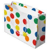 ボールカラフルパターン ラージペーパーバッグ (裏面アングル)
