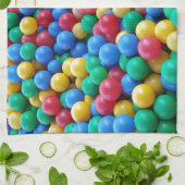 ボールカラフルピットボールキッシ遊ュー キッチンタオル (折り畳み)