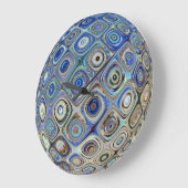 ボールカラーカラーイリュージョンレインボーブルーグリーン金ゴールド ラージ壁時計 (傾斜)