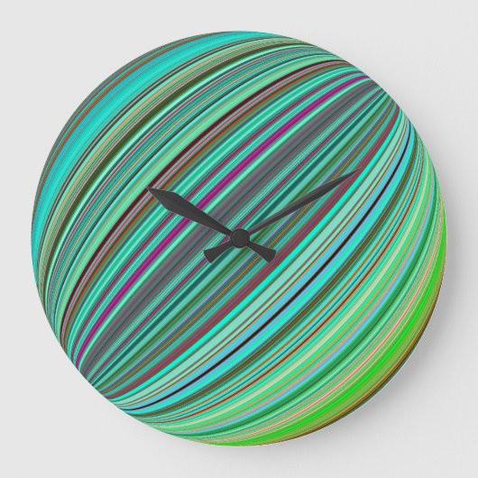 ボールカラーカラー光学錯覚レインボー ラージ壁時計 (正面)