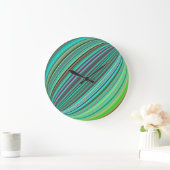 ボールカラーカラー光学錯覚レインボー ラージ壁時計 (ホーム)