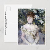 ボールガウンを着た少女 シーズンポストカード (正面/裏面)